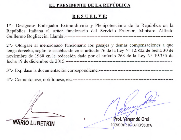 PhDenLogica's tweet photo. Parecería que el Ministro de RREE, Mario Lubetkin, inició el trámite de "Retorno y bienvenida de uruguayos" una vez vencido el plazo máximo (60 días), y que el director de Asuntos Consulares que aprobó dicho trámite fue Alfredo Bogliaccini, actual embajador en Italia. https://t.co/wRMKJj8ZDj