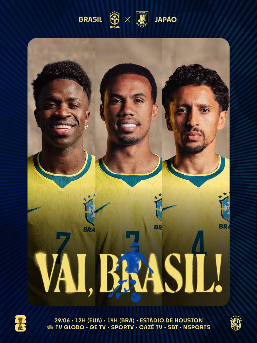 CBF_Futebol's tweet photo. “VERÁS QUE UM FILHO TEU NÃO FOGE À LUTA.” 🔥🇧🇷

Hoje tem Brasil! É dia de vestir o manto, acreditar até o último minuto e jogar junto com a nossa Seleção.

Vamos com tudo, nação! 🇧🇷⚽

#BateNoPeito https://t.co/oljxB7LjGK