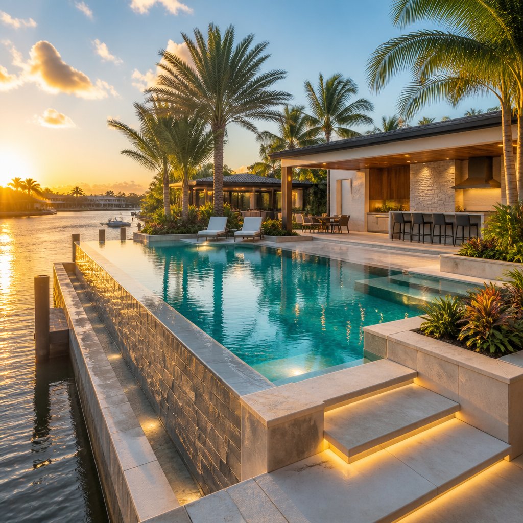 MiamiOutdoorCGC's tweet photo. We guide luxury pool remodels in Miami with licensed GC oversight, durable coastal finishes, hurricane-ready safety upgrades, and energy-efficient systems. We coordinate outdoor kitchens and lighting for cohesive, code-compliant construction https://t.co/E5DKlJQy3q https://t.co/8ddHwvdnPN