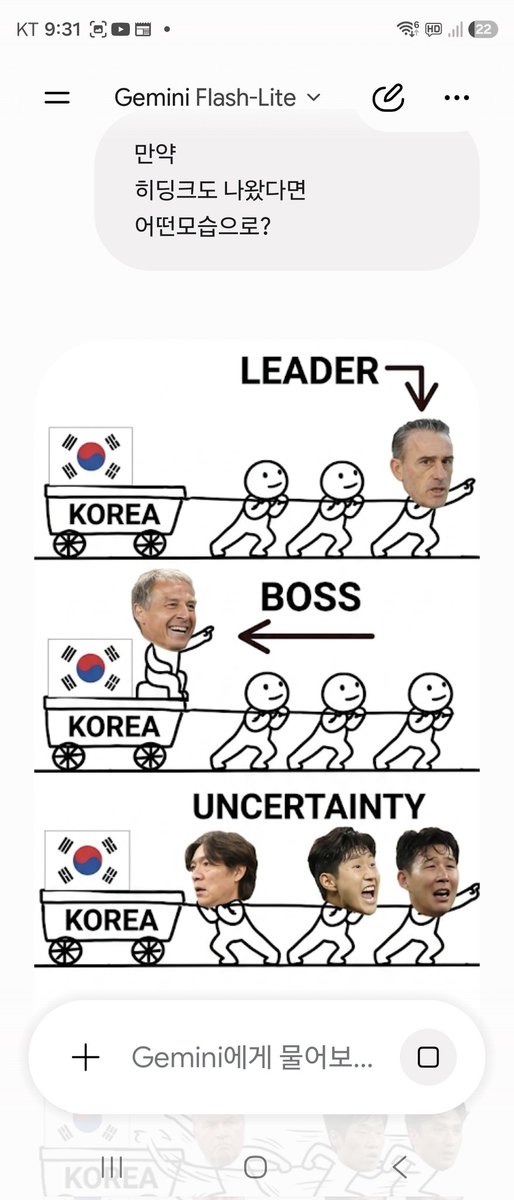 Taejoo_k's tweet photo. AI에게 히딩크 추가해달라했을때 https://t.co/dHZPMbiFkl