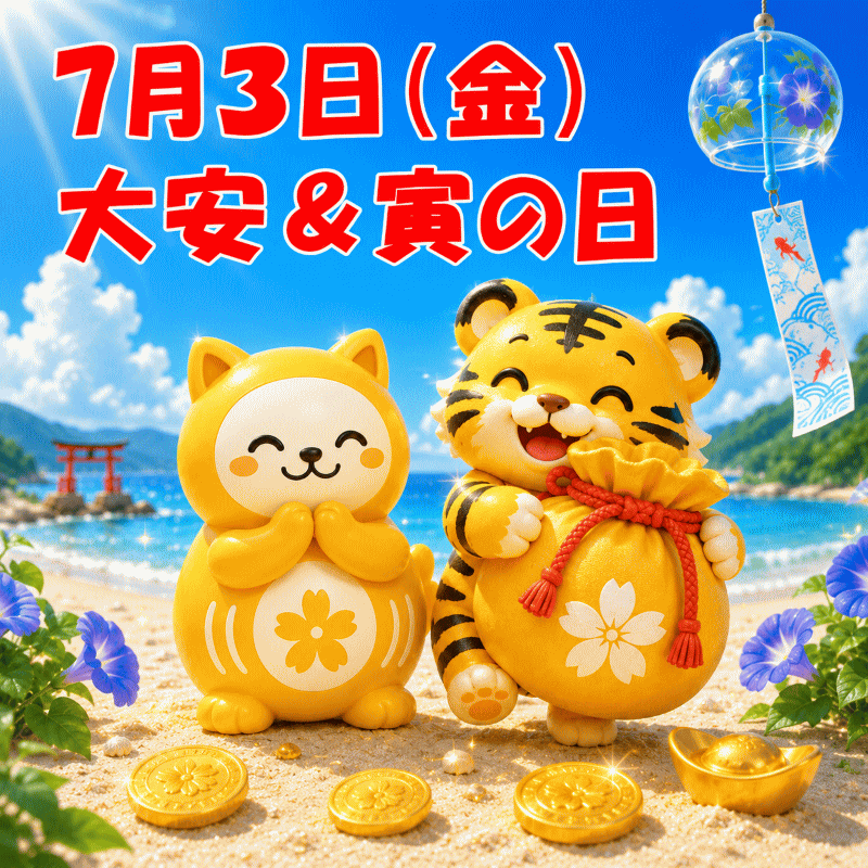 oteteto_com's tweet photo. PR｜#7月3日 大安 × 寅の日

#おはようございます
今日は7月最初の大きな金運日💴

#大安 は万事に良い吉日
#寅の日 は出したお金が戻るとされる金運日

使うお金にも
戻ってくるお金にも
うれしい御縁が結ばれますように✨

🔗7月の金運吉日はこちら👇
https://t.co/yAUCPShcrc https://t.co/5QEP0KEl40