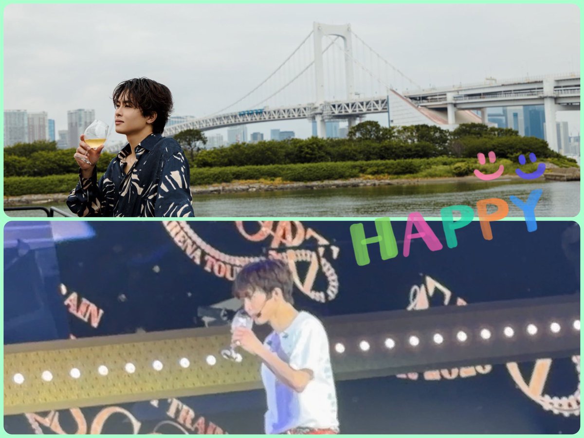 718Mako's tweet photo. ん？これは再現してくれたのかな😂🍷💚
(撮可給水タイムの所の持って来たんだっけ🤔気付いたら持ってた) https://t.co/UtVFaz9jSu