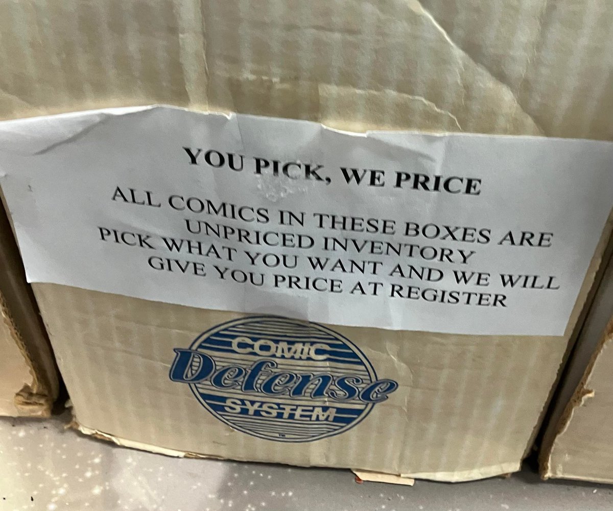 lanterncast's tweet photo. Quick reminder: Comic books are not Pokemon cards. The market isn’t CONSTANTLY changing. If a store sells comics by pricing them at the register based on eBay/etc? I walk away from the purchase. I got caught on this ONCE at a random store in College Station, TX. Never again.

And if there are large adjustments in price on specific back issues due to speculation, or adaptation announcements, etc? It’s your responsibility to know your inventory well enough to account for that by putting a new sticker on the bag & board!