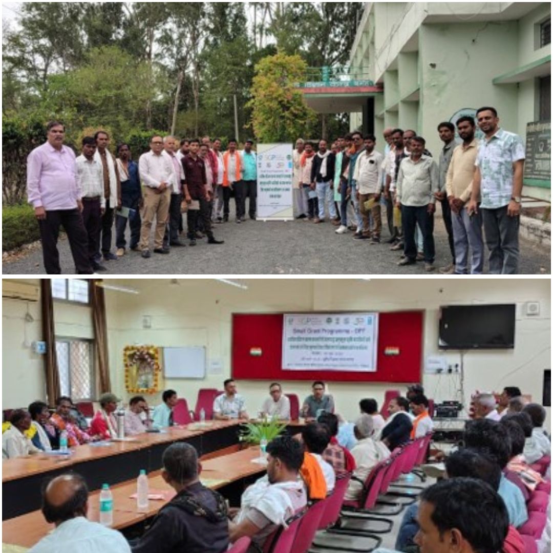 sgp_op7_india's tweet photo. Supported under #GEFSGPIndia, the National Centre for Human Settlements and Environment (NCHSE) organized a capacity-building programme at KVK, Damoh, where 40+ farmers learned climate-smart and sustainable farming for a resilient Kharif season. https://t.co/scngKpdmGz