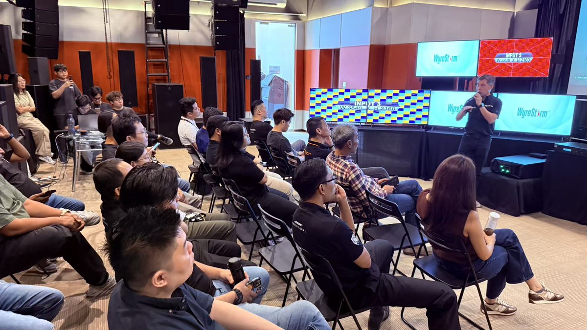 Wyrestorm's tweet photo. Last week in Malaysia with A&amp;L Malaysia 🇲🇾

Hands-on sales, design &amp; technical training on WyreStorm’s MX-0812-SCL &amp; NHD-600, with live demos &amp; strong engagement from the team.

Exciting opportunities ahead across large venue, live performance &amp; rental.

#AVtweeps #ProAV #AVoIP https://t.co/YU70TrIyZp
