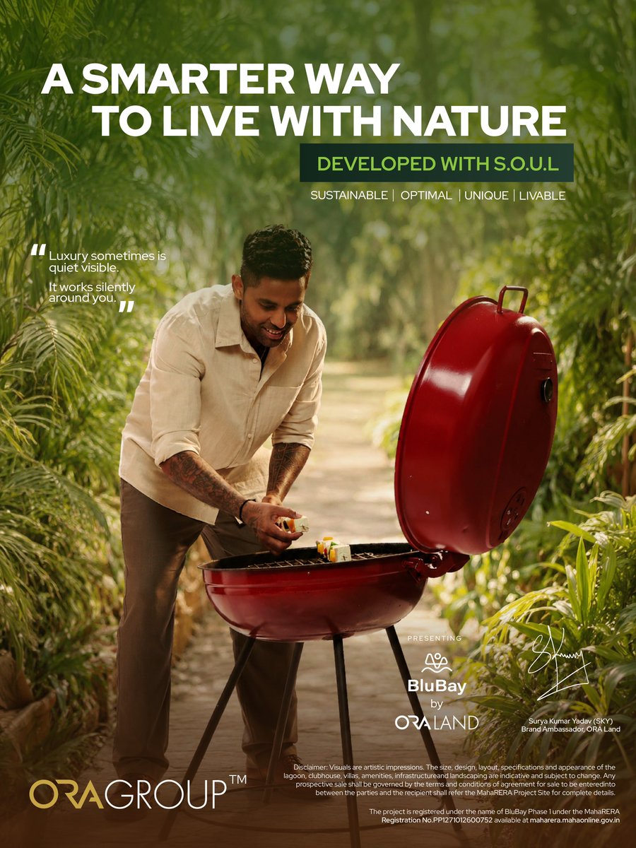 Ora_Group_'s tweet photo. Luxury works best when it works quietly.
Designed with S.O.U.L., BluBay blends sustainability, smart planning, and nature-led living to create a better way of life.

This is #T60Life.

#T60Life #SuryaKumarYadav #BluBay #ORALand #ORAGroup https://t.co/disYH4kQL8
