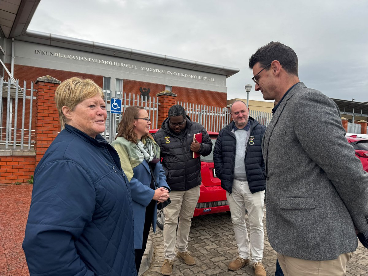 DAEasternCape's tweet photo. a DA delegation visited the Motherwell Police Station and Motherwell Magistrates' Court and found both to be in a good and funtional condition. Issues with mucipal services, spesifically water provision negatively impacts the police station and court.
#getNMBworkingagain https://t.co/gEygFsu5Vm