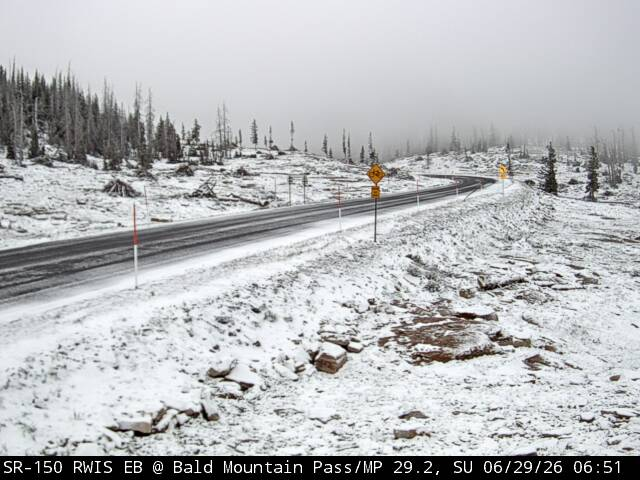 NWSSaltLakeCity's tweet photo. Is it June?  Check out Bald Mountain Pass this morning.  #utwx https://t.co/UnxLKinmAO
