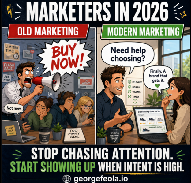 georgefeola's tweet photo. Local advertisers buying decisions has changed. They search, compare, read, watch videos, ask AI tools, and form opinions before the first meeting ever happens. #ModernMarketing #CustomerIntent #MarketingStrategy https://t.co/KxM3qMG1zT https://t.co/2kBo4Aqf0c