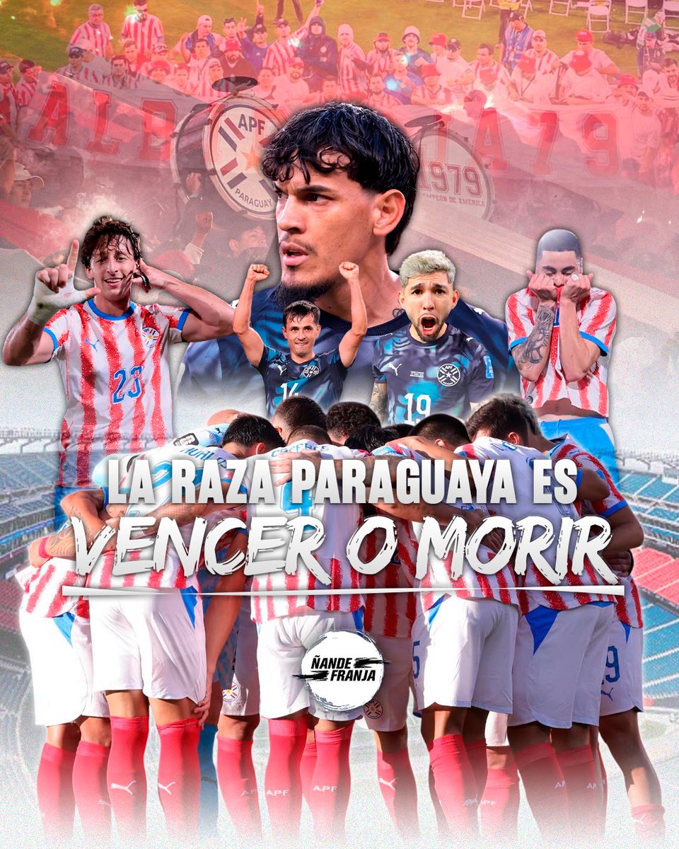 nandefranja's tweet photo. LA RAZA PARAGUAYA ES VENCER O MORIR 👊

Todos juntos, ¡Vamos #PARAGUAY!💪

#ÑandeFranja https://t.co/klQFv9kddb