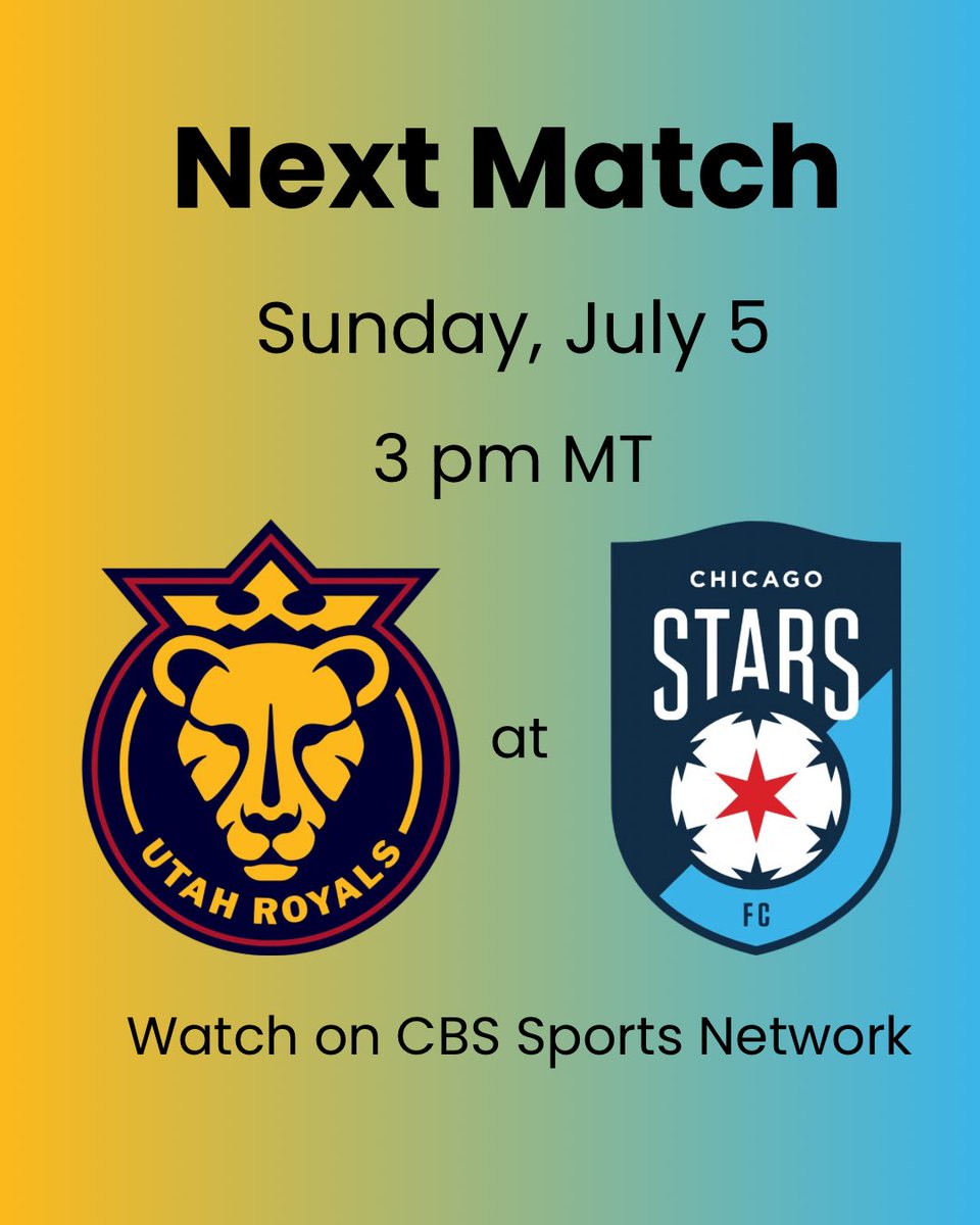 URFCFan's tweet photo. #URFC returns to action this Sunday! They travel to Chicago to face the Stars! #COYR #NWSL @UtahRoyalsFC https://t.co/X9EjbWgLko