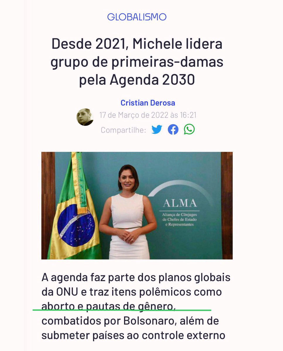 PbBased's tweet photo. @foramavisados Michele Bolsonaro fez parte da satânica agenda 2030, entre muitos outros que se dizem de direita e conservadores, no entanto apoiam pautas progressivas que estão extinguindo os valores. 🤡

https://t.co/IA8cIH2Jfl https://t.co/A59ToMyZve