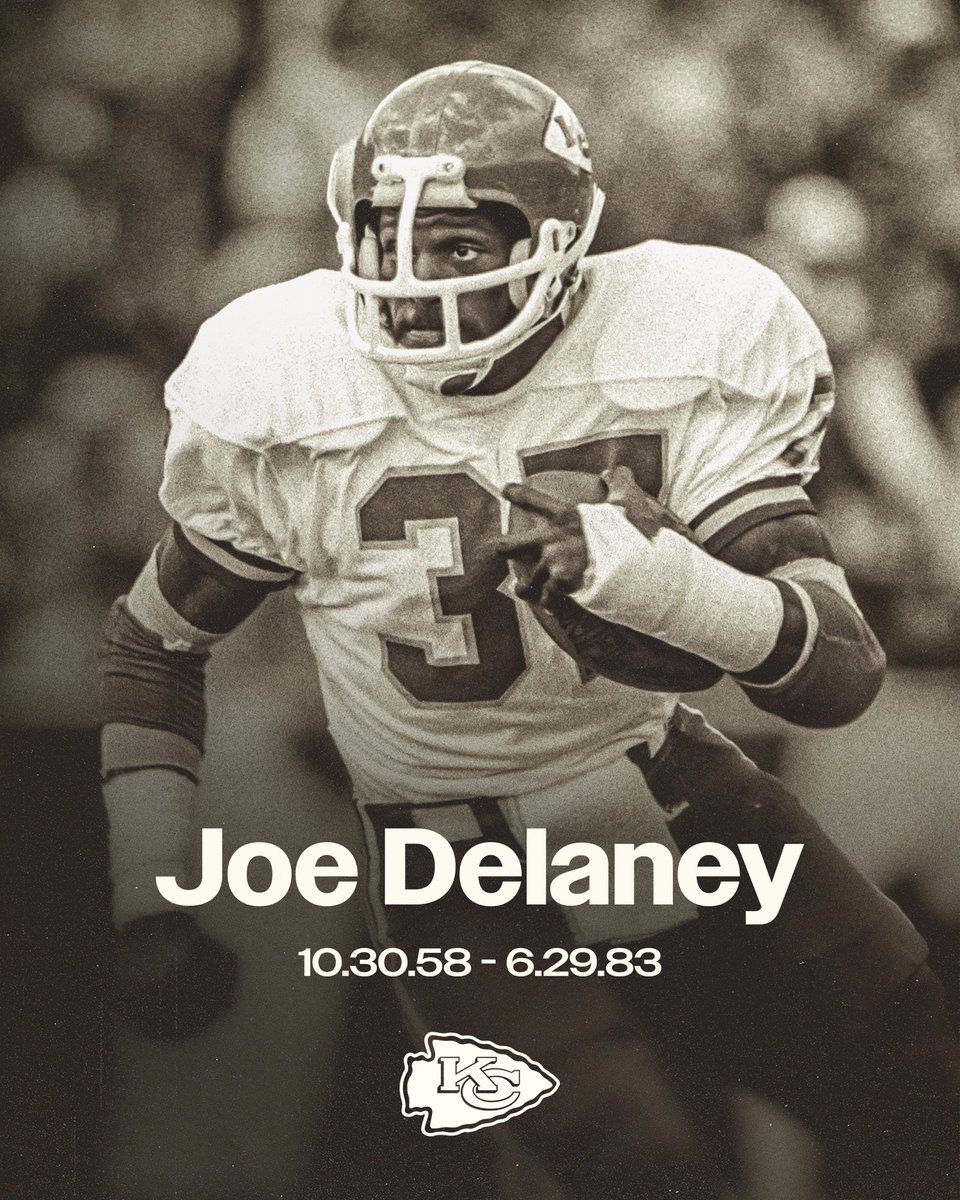 Chiefs's tweet photo. On this day in 1983, Joe Delaney died a hero attempting to save three children from drowning. Today and always, we honor his memory and sacrifice. https://t.co/HKs45WNYN5