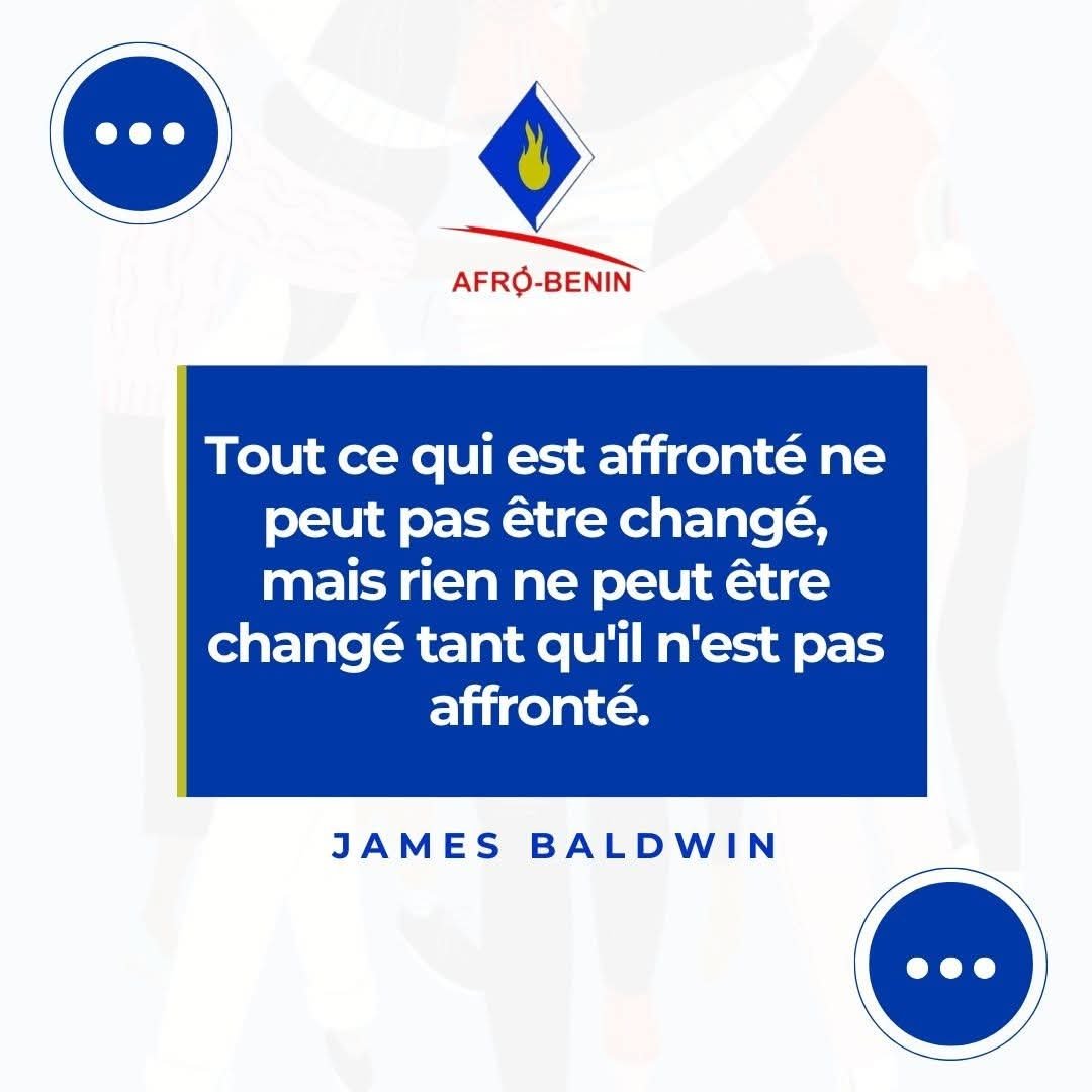 afrobenin's tweet photo. Cette citation de James Baldwin nous enseigne qu'ignorer un problème ne le fera pas disparaître. Les défis demandent du courage, mais c'est en les regardant en face que nous trouvons la force de les surmonter. Cette semaine, choisis d'affronter ce qui te freine. 🤩

#AFROBENIN https://t.co/ja379s7O2e