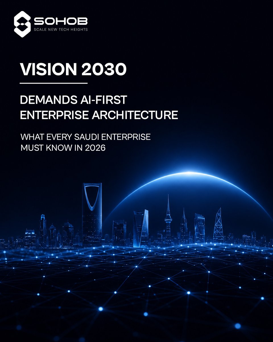 SohobKSA's tweet photo. Saudi Vision 2030 is today's reality. In 2026, tech transformation is a mandate.🇸🇦

3 shifts:
🏗️ NORA is mandatory.
🤖 AI is in production everywhere.
📊 Managed services are scaling fast.

Is your enterprise tech ready?
🔗 Full article: https://t.co/UCizJoLCO2 https://t.co/tKucbhGKLg