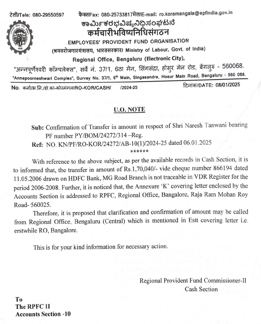 MantraCoach's tweet photo. @officialepfo My EPF transfer amount is lost by EPFO for more than 20 years. I am very worried as EPFiGMS only closes my tickets without resolving. I submitted several letters at EPF offices, and today submitted yet another at NAN2.0. Who can help?
@officialepfo @nsitharamanoffc @narendramodi https://t.co/yH3ydZ93wA