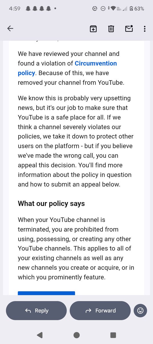 iamrileysmith's tweet photo. @TeamYouTube I was going live on YouTube on my channel, when my live stream starts ends. I check my emails and it said I violated the circumvention policy. I respect the guidelines and would like a final review.
https://t.co/Ned0py3f3u https://t.co/WHETz1arTB