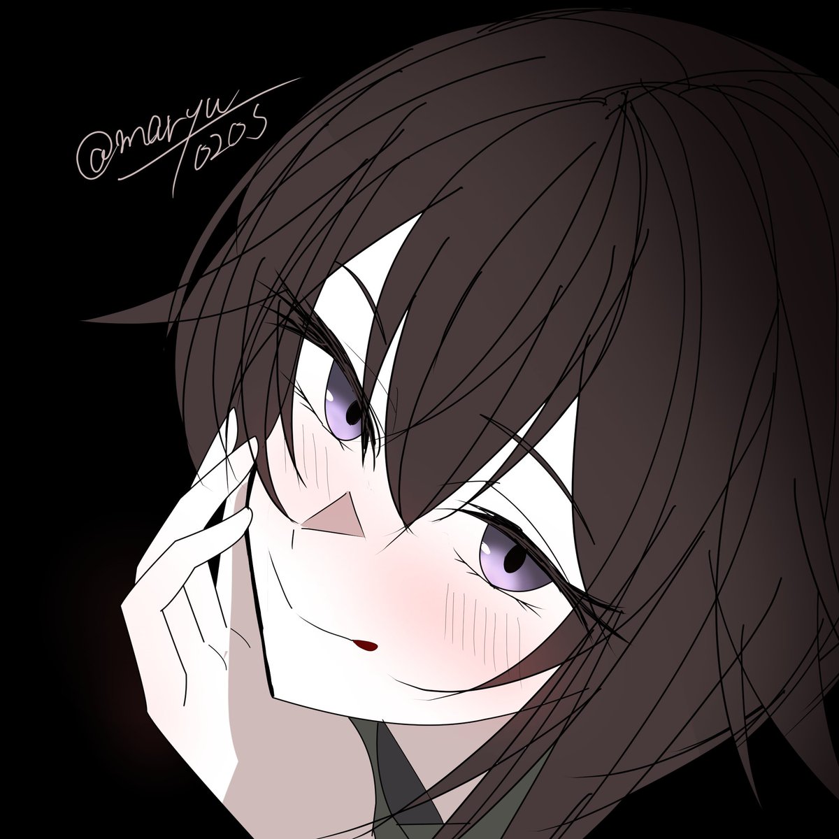maryu0205's tweet photo. #今月描いた絵を晒そう
#絵柄が好みって人にフォローされたい
裏ヴと表ヴが並んでいる（） https://t.co/ThQdZzWPVl