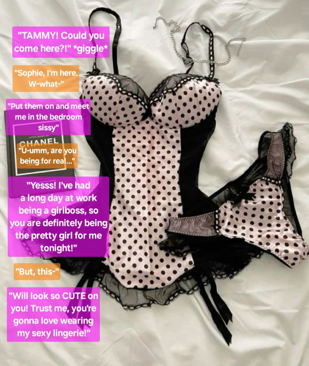 TammyLovisa101's tweet photo. #lingerie #pink #polkadot #lace #sexy #girly #AnnSummers #cute #feminization #sissy #crossdressing #captions #girlfriend #bedroom #pretty https://t.co/abzbGT0RNi