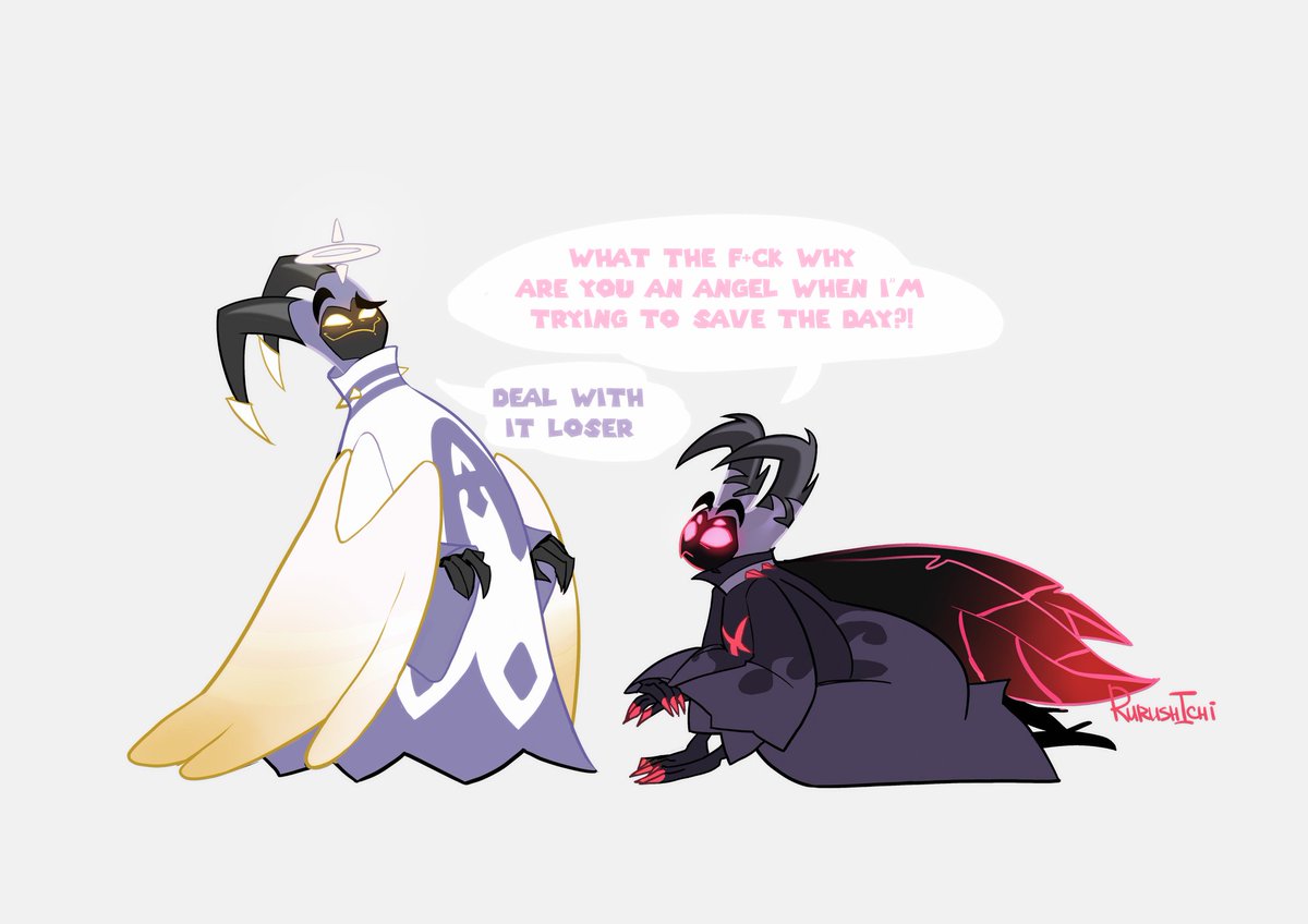 RurushIchi's tweet photo. #HazbinHotel #HazbinHotelAdam #HazbinHotelLute

There's something wrong with the angel on her shoulder. https://t.co/4xuad83Klh