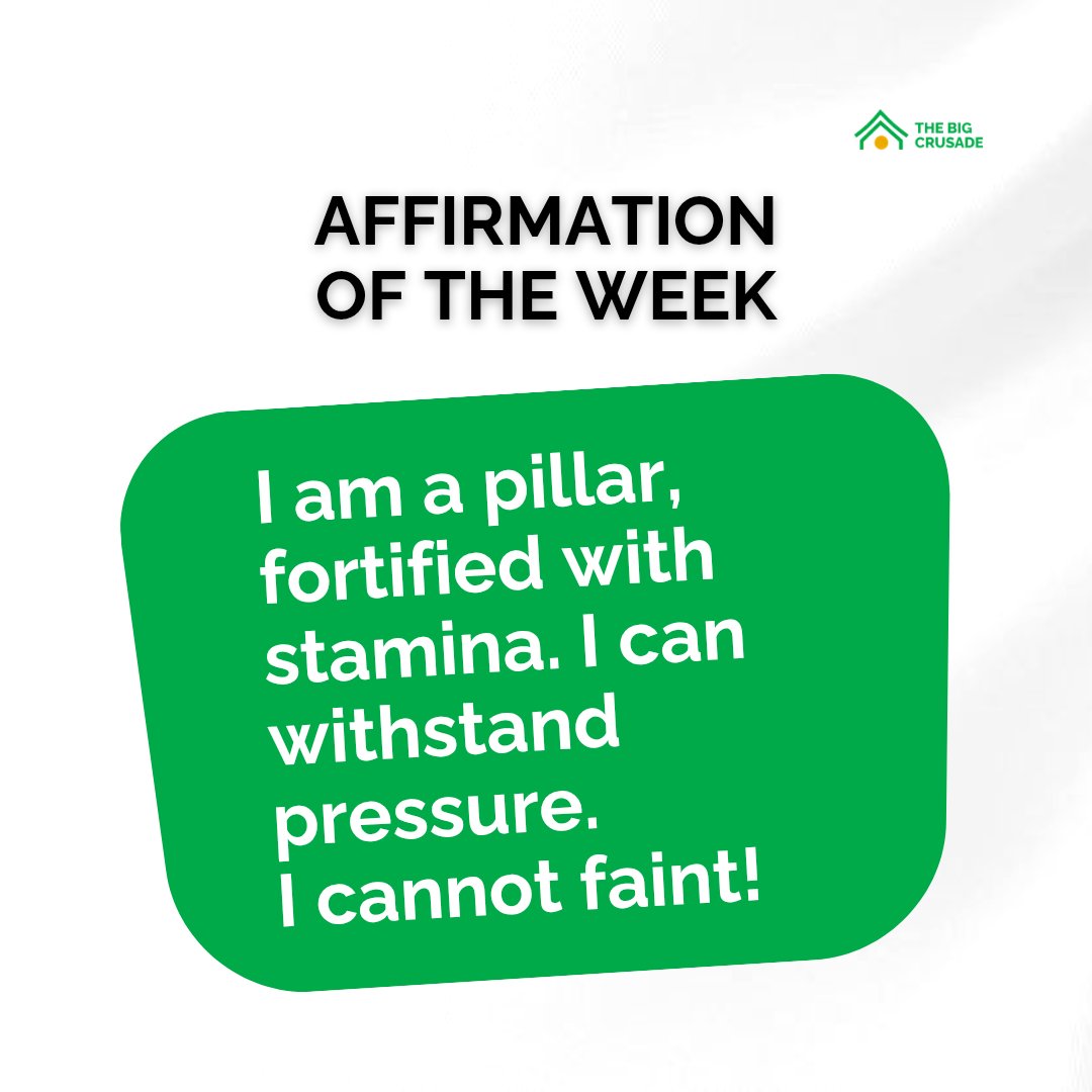 thebigcrusade's tweet photo. Happy New Week Crusaders 💚✨

You have strength. You have stamina. You have what it takes to withstand any challenge! 

Say it
Believe it
Live it! 

#affirmation #dailyaffirmation #positiveaffirmations #selfaffirmation #morningaffirmations https://t.co/zjkjp48Tkn
