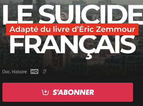 Exyp's tweet photo. @ZemmourEric Pour voir votre documentaire sur le Suicide français, il faut s'abonner à @canalplus Dommage, car nos anciens votent en grand nombre et ils ne regardent que les chaines de la TNT.
Ne pas les prendre en considération n'est-il pas une erreur @ZemmourEric ? https://t.co/CorLkyZ2wj