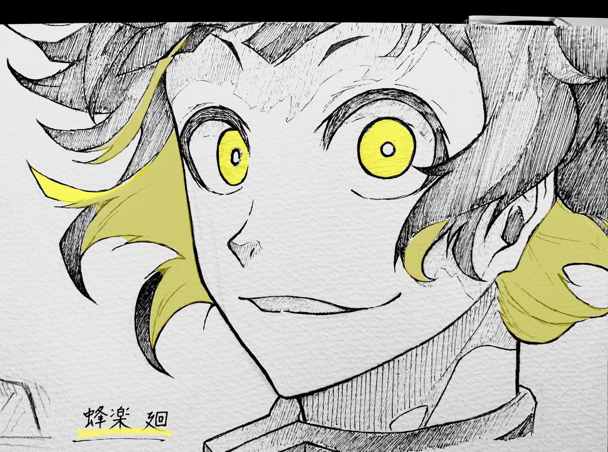 NRmiiko's tweet photo. 初めてブルロ描いたときの模写🐝出てきた！！ https://t.co/siDa5amHHp
