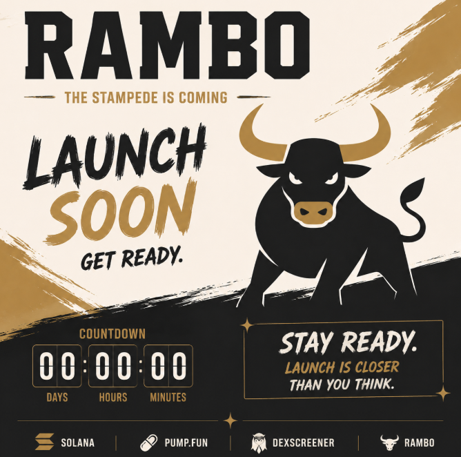 RAMBO_SOLANA's tweet photo. The market sleeps.
RAMBO doesn't.
No hype. No noise. Just strength.

The countdown has started.

Sharpen your horns. Stay ready.

⚫️ Launch is closer than you think.

#Solana #Memecoin #Crypto #PumpFun https://t.co/5ZoGiuAHOD