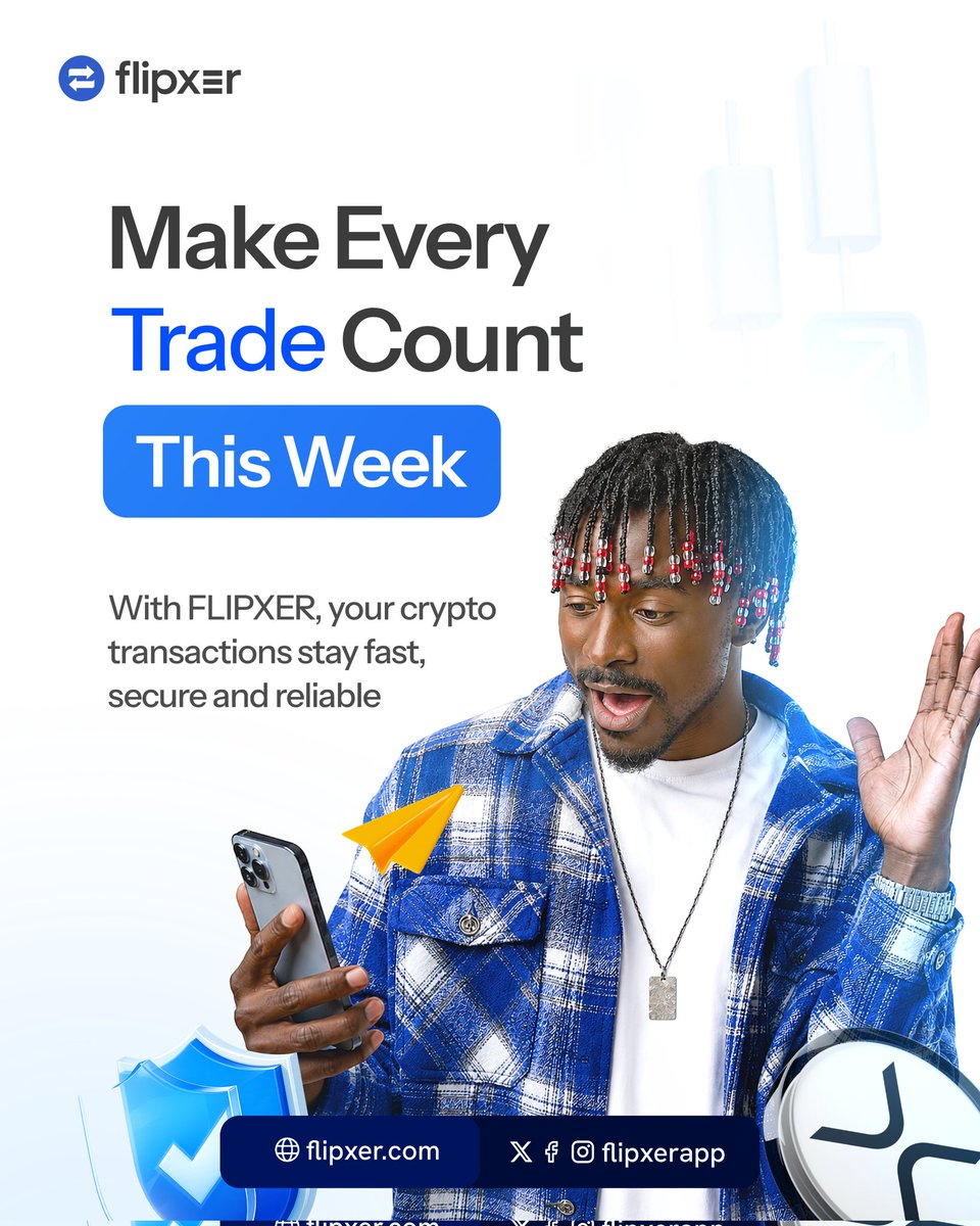 FLIPXERAPP's tweet photo. Make Every Trade Count This Week

Because in crypto, speed, security, and strategy win.

Trade smart. Trade fast. Trade on Flipxer.

CLICK THE LINK IN BIO to SIGN UP AND BEGIN TRADING TODAY! https://t.co/ulGXA89Ejk