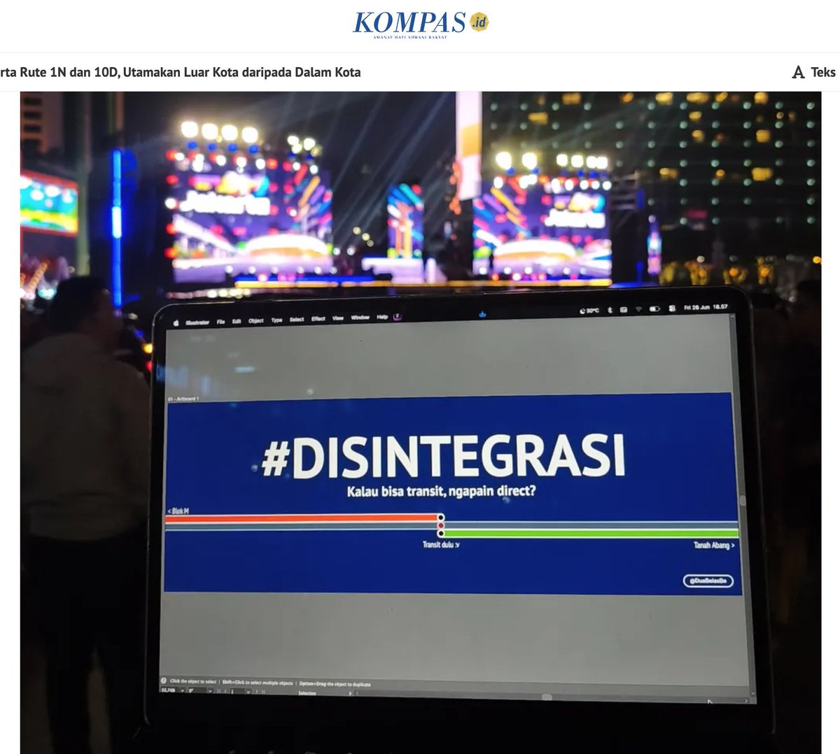 DuaBelasBe's tweet photo. Tempo hari dapat kesempatan diwawancara oleh @kompascom terkait #Disintegrasi ini. Banyak juga warganet dan komunitas yang turut menyuarakan keluh kesah terkait penutupan rute 1N dan 10D ini dengan berbagai cara dan media. Terima kasih atas kesempatan nya 🙏🏻 https://t.co/sTdoN6Cpdf