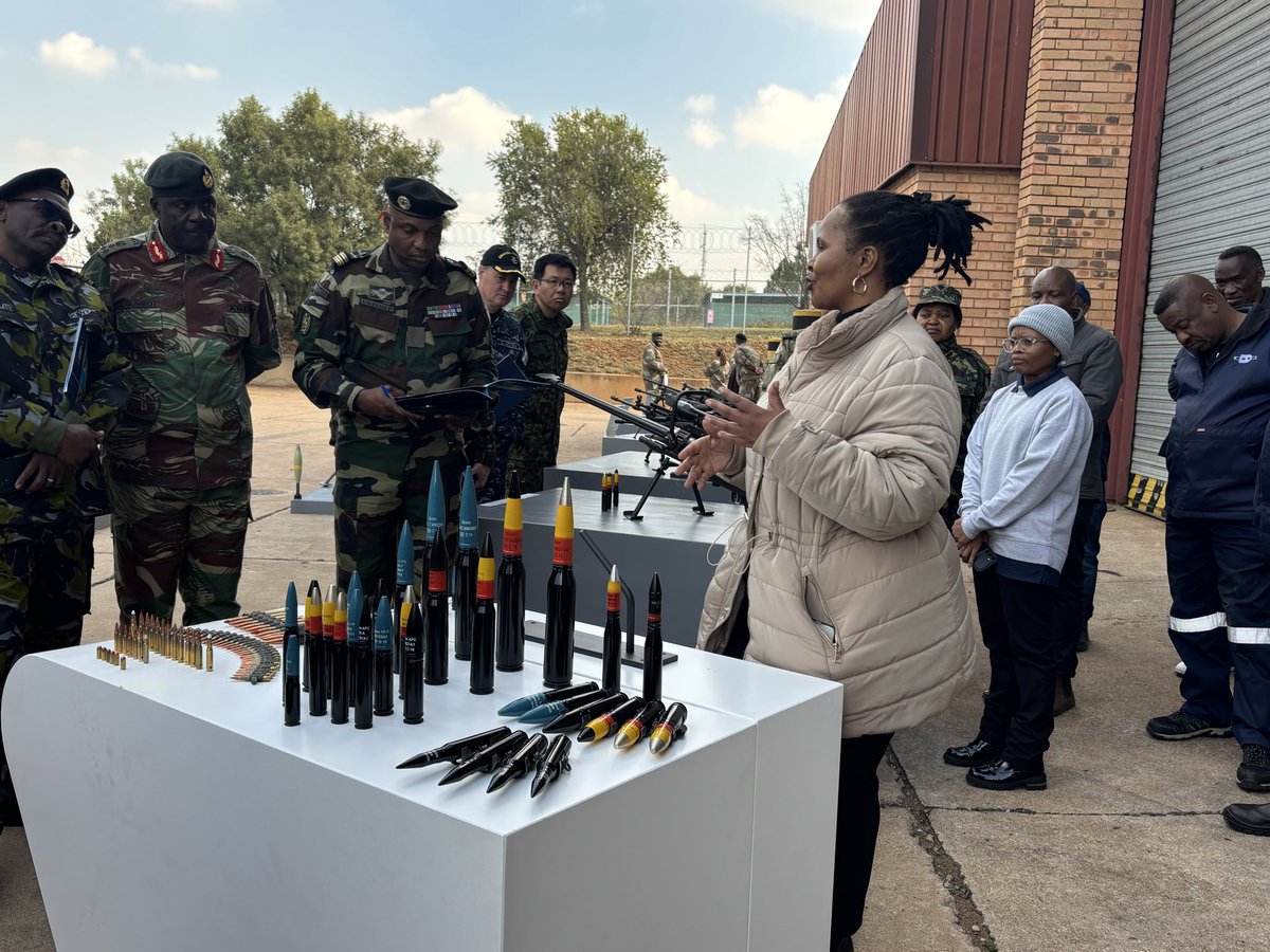 DenelSOC's tweet photo. Denel successfully hosted the Military Attaché’s and Advisory Corps (MAAC) delegation for an oversight visit aimed at showcasing Denel’s capabilities and projects. https://t.co/Ntvgnol5e6