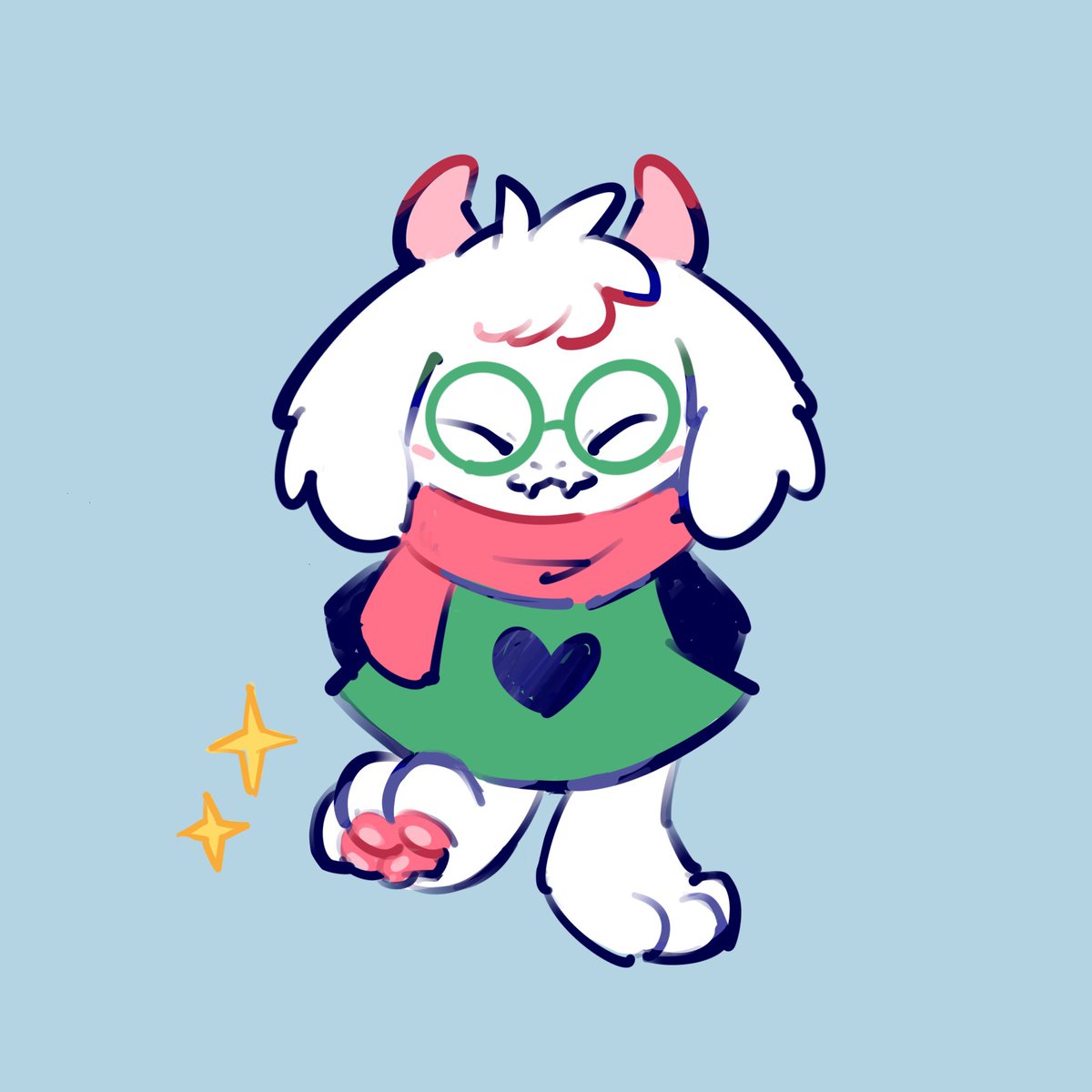 mobirou's tweet photo. 肉球見せるラルセイが可愛かったのでラクガキ
#deltarune #fanart https://t.co/gwBKOt0yZq