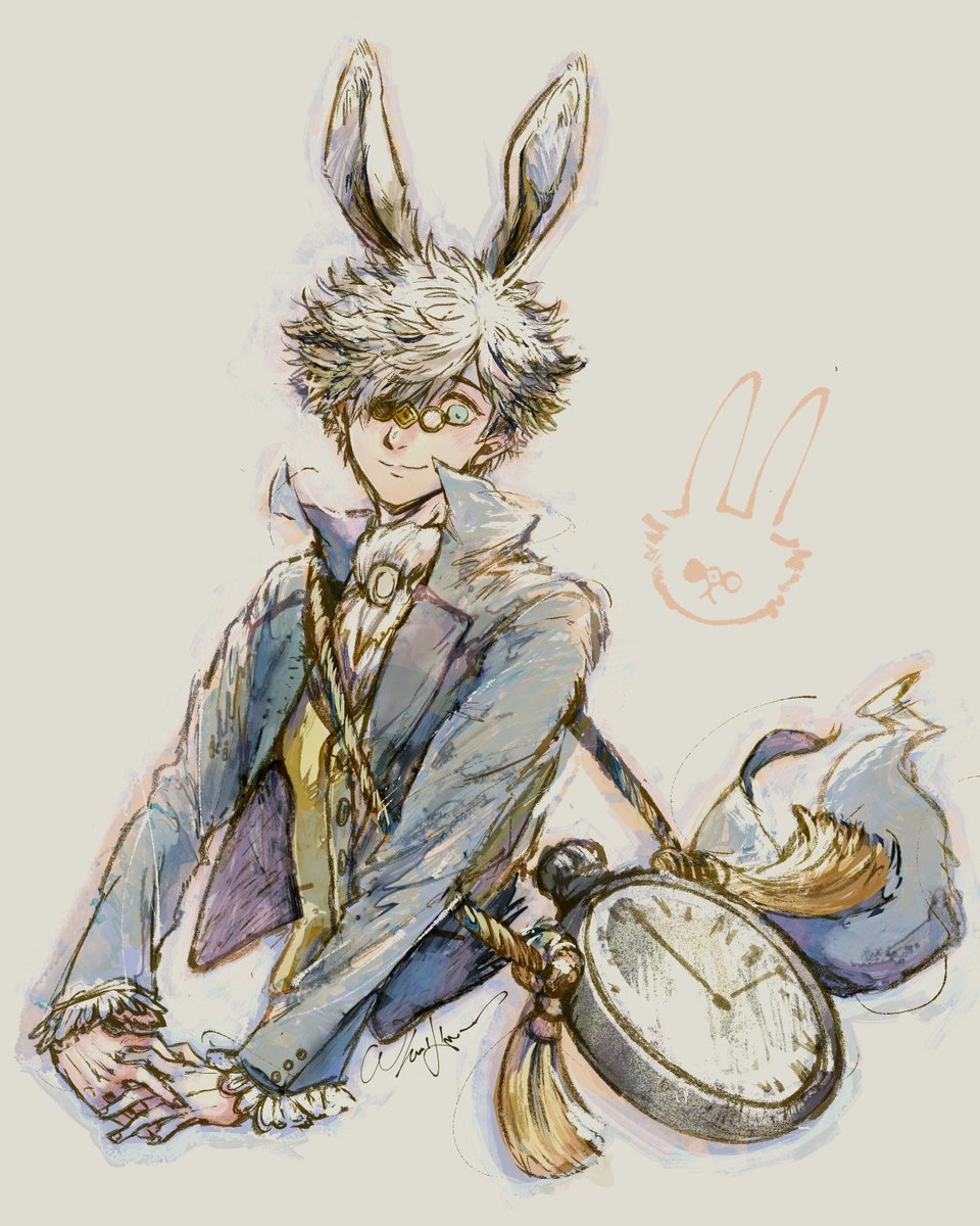 weiyuzhi's tweet photo. Mr.Qifrey Bunny....He just too cute for my heart to handle  #witchhatatelier📷 #Δ帽子 #qifrey https://t.co/88ZSYOubaZ