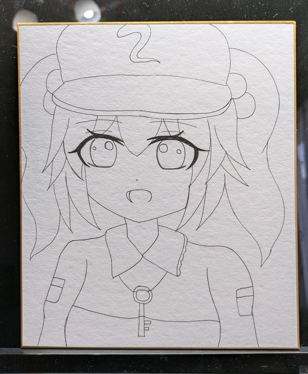 にとりちゃんを描いてます(*'ω' *) 下絵まで出来ました<(｀・ω・´)