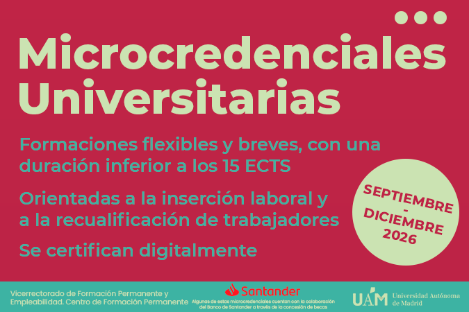 UAM_Madrid's tweet photo. 📚 Completa tu CV con la nueva oferta de cursos de corta duración y microcredenciales de la UAM.
Disponibles en modalidad presencial y online.
Consulta toda la oferta disponible 🔗 Más información en https://t.co/e3cG5io0z9
#UAM #EmpleabilidadUAM https://t.co/gcmQ98pCVd