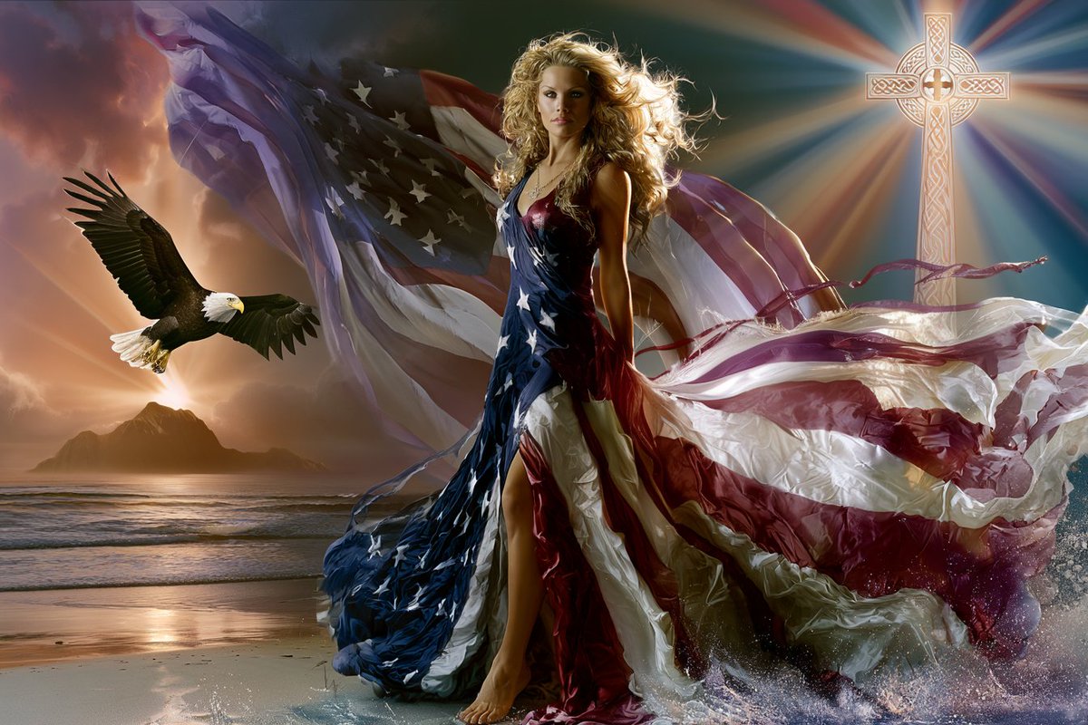 karen_tier70638's tweet photo. 🇺🇸 America’s 250th Blessing
“With God all things are possible.” — Matthew 19:26As we walk this winding journey
toward America’s 250th dawn,
pause and lift your grateful spirit
to our Lord and Savior Jesus Christ
for without His light, no path is clear,
and without His grace, no freedom stands.Cherish the families who shape your days,
the freedoms that guard your dreams,
the faith that steadies every step
as the years unfold like banners in the wind.Give thanks for blessings past and present,
for courage born of sacrifice,
for hope that rises like morning sun
over the land we love and keep.
God bless the USA
its people, its promise, its prayer.
God bless the journey to 250.
Amen.🙏✨🌹🤍💙🇺🇲🙏