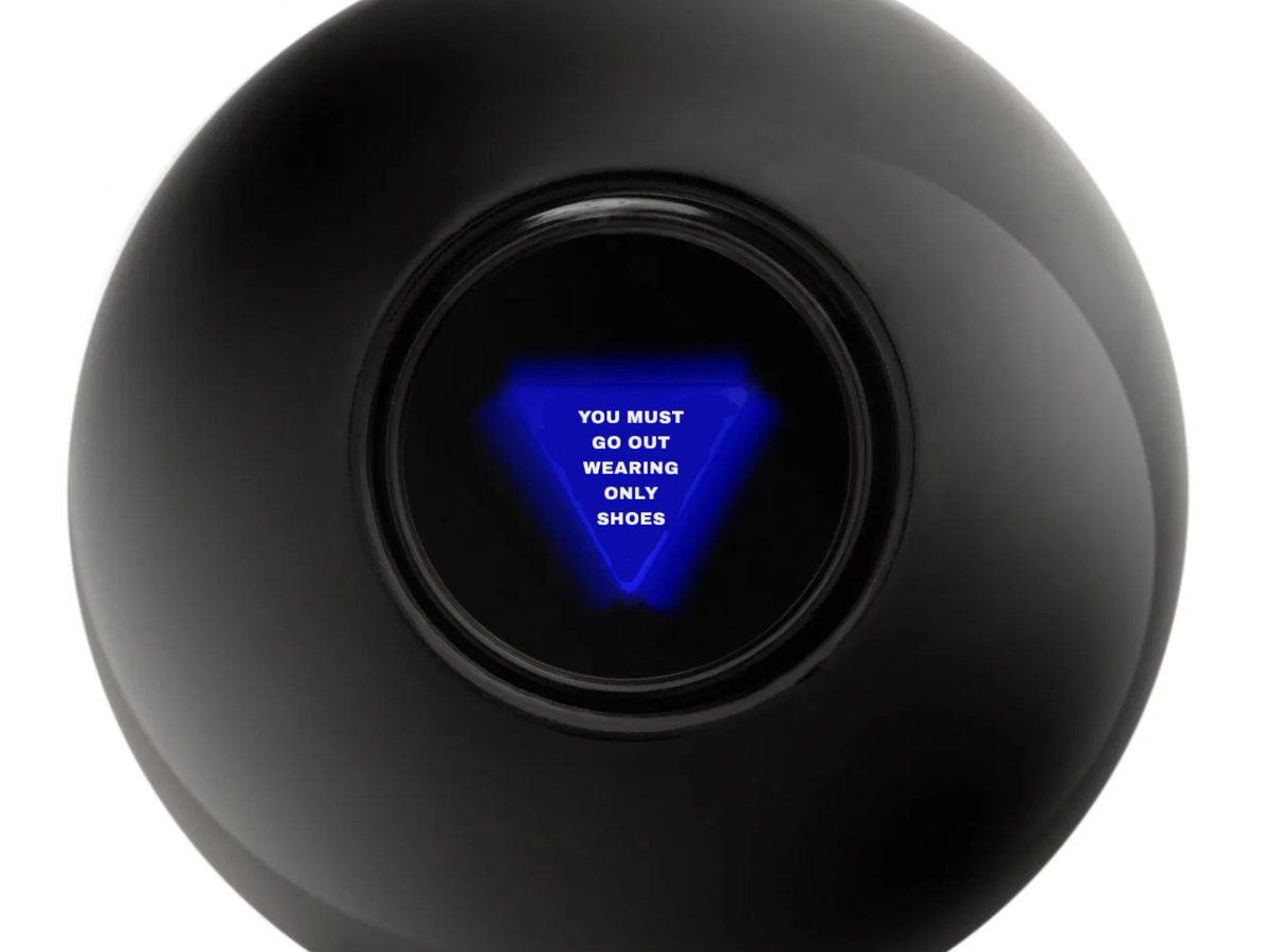 Sherman4713's tweet photo. @vnbateman @chrismannbbc I asked the magic 8-ball what Dr. B should wear today and it agrees with the die. https://t.co/RZLZfuQk6Q