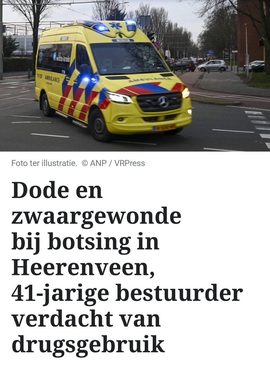 Dode en zwaargewonde bij botsing in Heerenveen