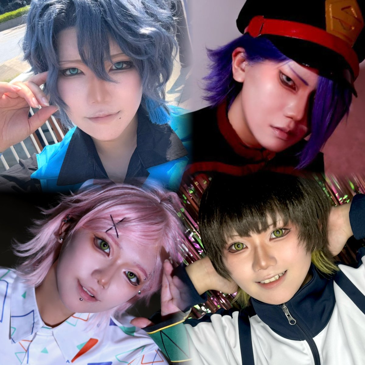 ayupikumin_'s tweet photo. ⚠️Cosplay⚠️

🐝蜂楽▶︎ クール ハニーゴールド
🌭桐生▶︎ レオーヴ ペリドット
🍖肉倉▶︎クール ホワイトタイガー
🍸夜鷹▶︎クール アクアマリン

#エティア https://t.co/bbuquZH6LE