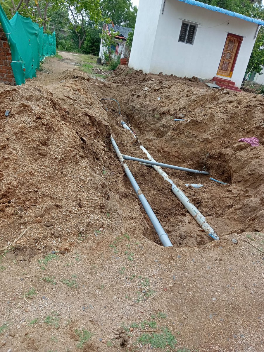 Gopalakrish2gk's tweet photo. @Collector_WGL  Dear madam , in Deekshakunta Village, Nekkonda Mandal of Warangal Dist.,  the below work started in April Month-2026 for tap connection but till now not completed and local people facing problems to go main road by walk, bikes,pls burry hole https://t.co/APGMvUF890