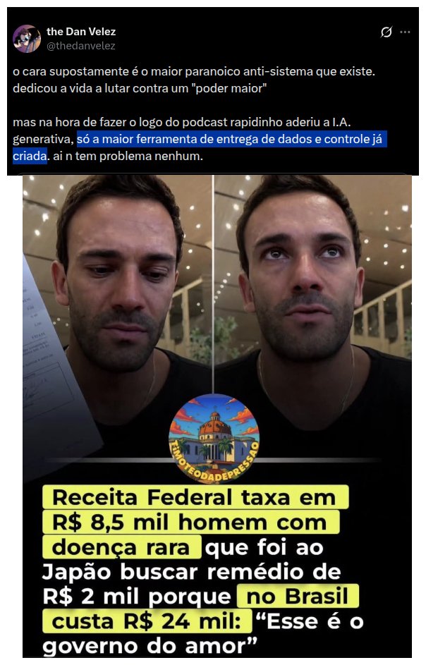 MeuNickLegal's tweet photo. @thedanvelez Eu acho que a maior ferramenta de controle ja criada é o estado, mas ai vai de cada um

Se vc acha que um chat gpt rouba suas informaçoes desative todas suas redes sociais imediatamente https://t.co/N8Gql4ZUxN