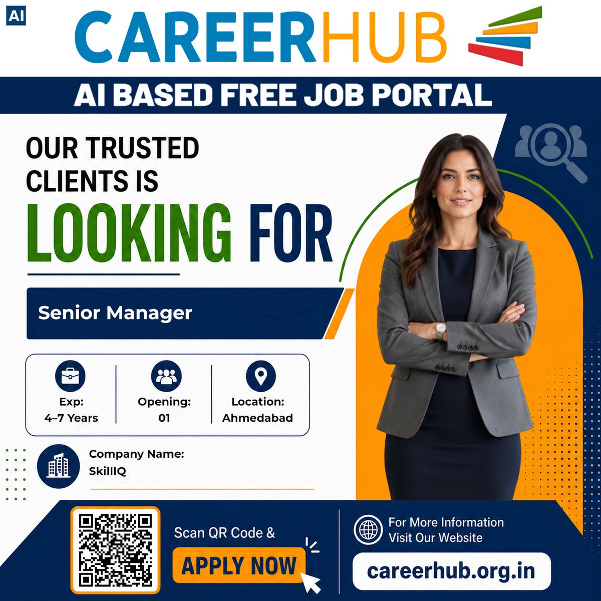 careerhub_iespl's tweet photo. Hiring: Senior Manager
Location: Ahmedabad
Experience: 4โ7 Years
Openings: 1
Link in bio for more details.
#SeniorManager #ManagementJobs #Leadership #OperationsManagement #BusinessStrategy https://t.co/Nvvej26vov
