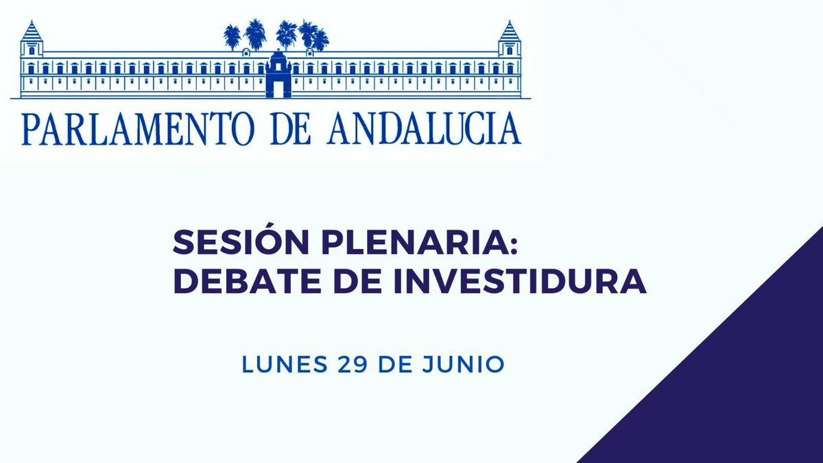 ParlamentoAnd's tweet photo. 🔴 En #directo, sesión del Pleno del @ParlamentoAnd.

🗣️ Debate de investidura del candidato a presidente de la @AndaluciaJunta, @JuanMa_Moreno.

https://t.co/ImvUnIyXiJ https://t.co/g3hVoUbzvD