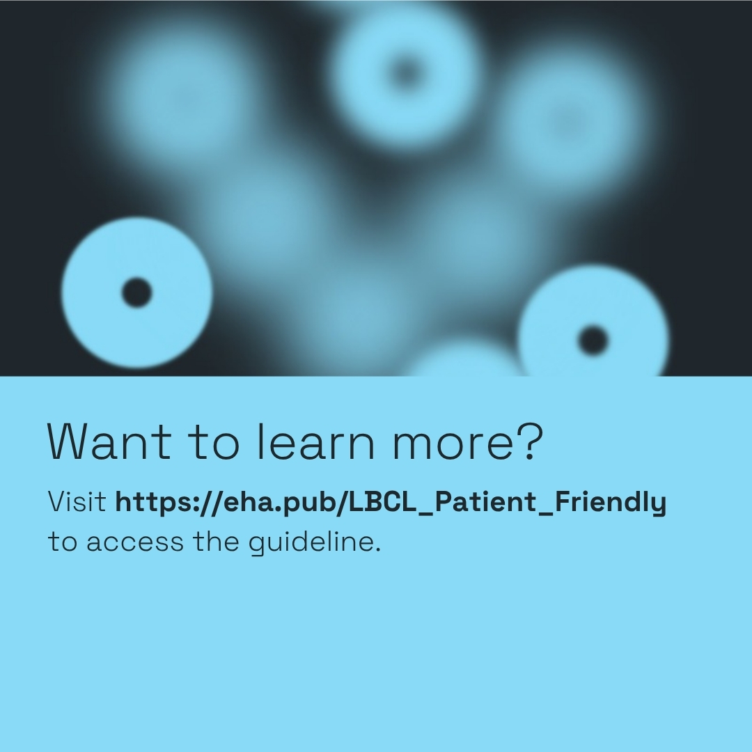 EHA_Hematology's tweet photo. Clear guidance supports better patient care
The first EHA–Lymphoma Coalition patient-friendly guideline on #LBCL is now available, translating complex recommendations into language your patients can understand and use.
Developed with patient experts, it helps you guide conversations, support understanding, and empower shared decision-making in daily practice.
Read the guideline here: https://t.co/FqYjKqimRL
@knowyournodes