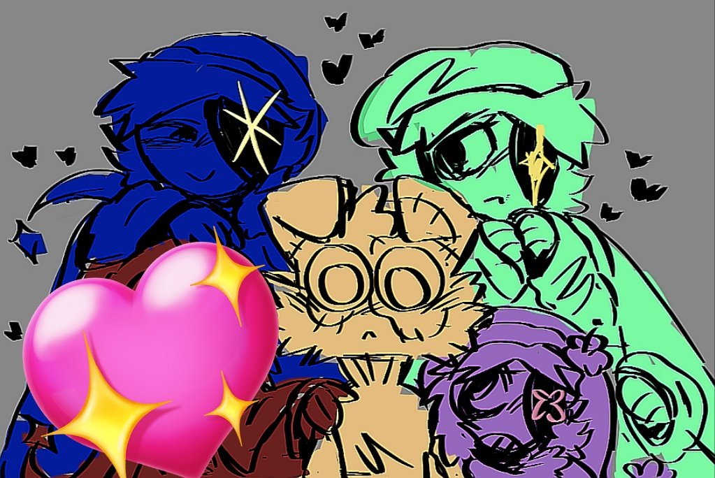 scribble_prince's tweet photo. Goob getting stuck with all my Astro clones, woops https://t.co/Tw2LqIRHWK