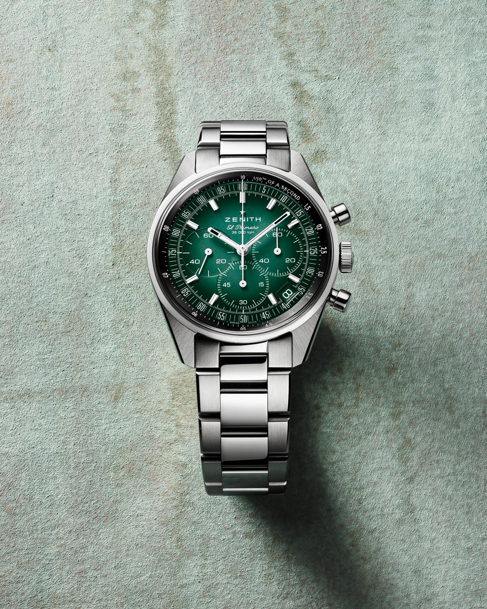 ZenithWatches's tweet photo. Zenith is proud to unveil the CHRONOMASTER Original Paris Edition, a testament to enduring elegance and horological precision. This limited-edition timepiece, exclusively for the French market, features a stunning verdigris gradient dial inspired by the timeless architectural beauty of Paris. Powered by the El Primero 3600, it embodies a unique fusion of cultural heritage and cutting-edge watchmaking.

A strategic release that celebrates design, innovation, and exclusivity.

#ZenithWatches #ChronomasterOriginal #ElPrimero