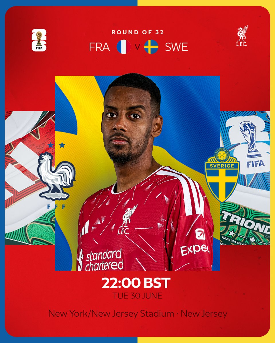 LFC's tweet photo. Alex and Sweden take on France in Round of 32 action this evening 👊🇸🇪 https://t.co/vbwD7qn7C0