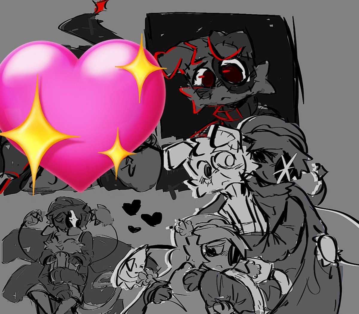 scribble_prince's tweet photo. Goob getting stuck with all my Astro clones, woops https://t.co/Tw2LqIRHWK