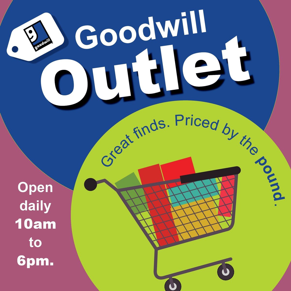 MarionGoodwill's tweet photo. Visit the Goodwill Outlet in Marion:
๐ 340 W. Fairground St.
โฐ Open daily | 10 AMโ6 PM
You never know what treasures youโll find!
#GoodwillOutlet #BuyThePound #ThriftFinds https://t.co/l05PiBHUnz