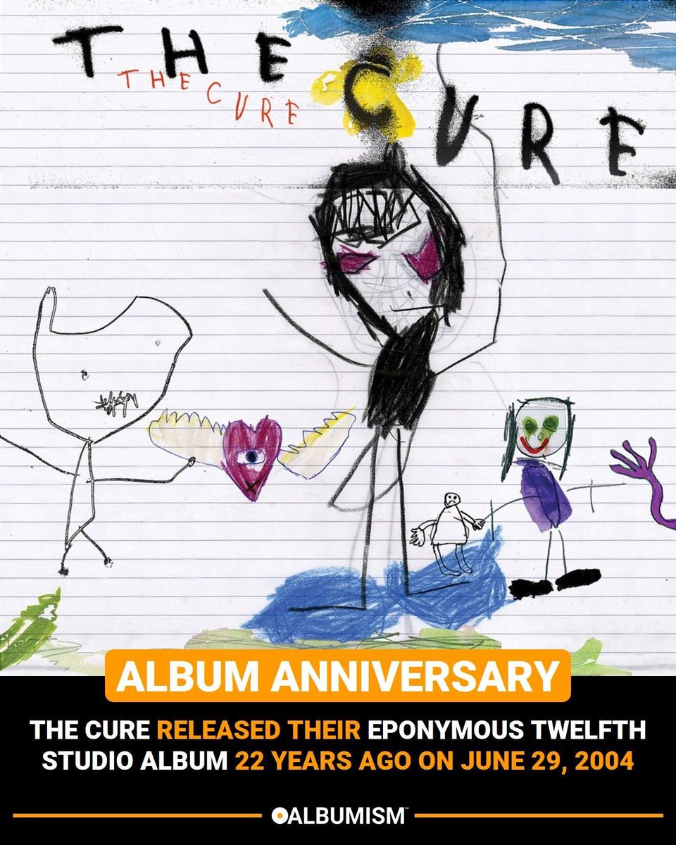 Albumism's tweet photo. The Cure released their eponymous twelfth studio album ‘The Cure’ 22 years ago on June 29, 2004 | Listen to the album + revisit our tribute here: https://t.co/j4VokMsxMv https://t.co/rB5kUAM6t1